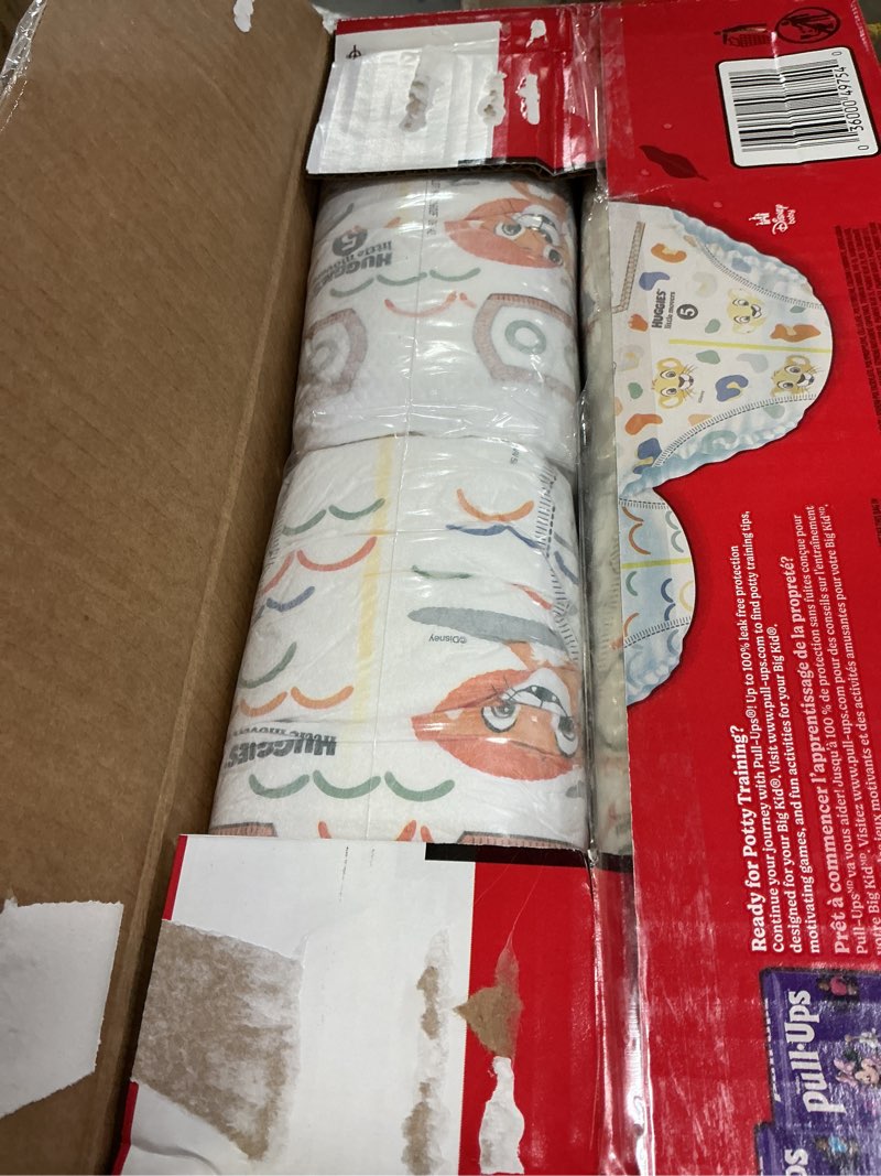 Condition photo showing Good Condition for huggies size 5 diapers, little movers baby diapers, size 5 (27+ lbs), 104 count, packaging may vary size 5 104