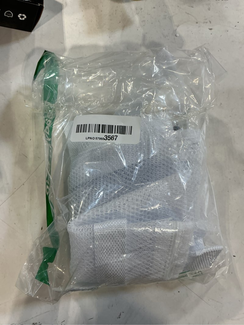 Condition photo showing New/Like New for 2pcs shoe washing machine bag, laundry shoe bag for washer and dryer, reusable sneaker wash dry net bags with strap and zipper shoes dryer bags laundry accessories14.9 x16.5 inch