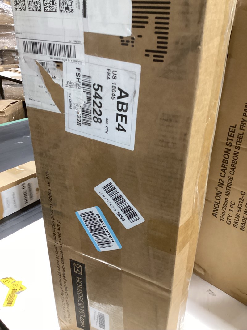 Condition photo showing As Is for HOMIDEC Clothes Drying Rack, Oversized 4-Tier(67.7" High) Foldable Stainless Steel Drying Rack Clothing, Movable Drying Rack with 4 castors, 24 Drying Poles and 14 Hooks for Bed Linen, Clothing, Grey Gray