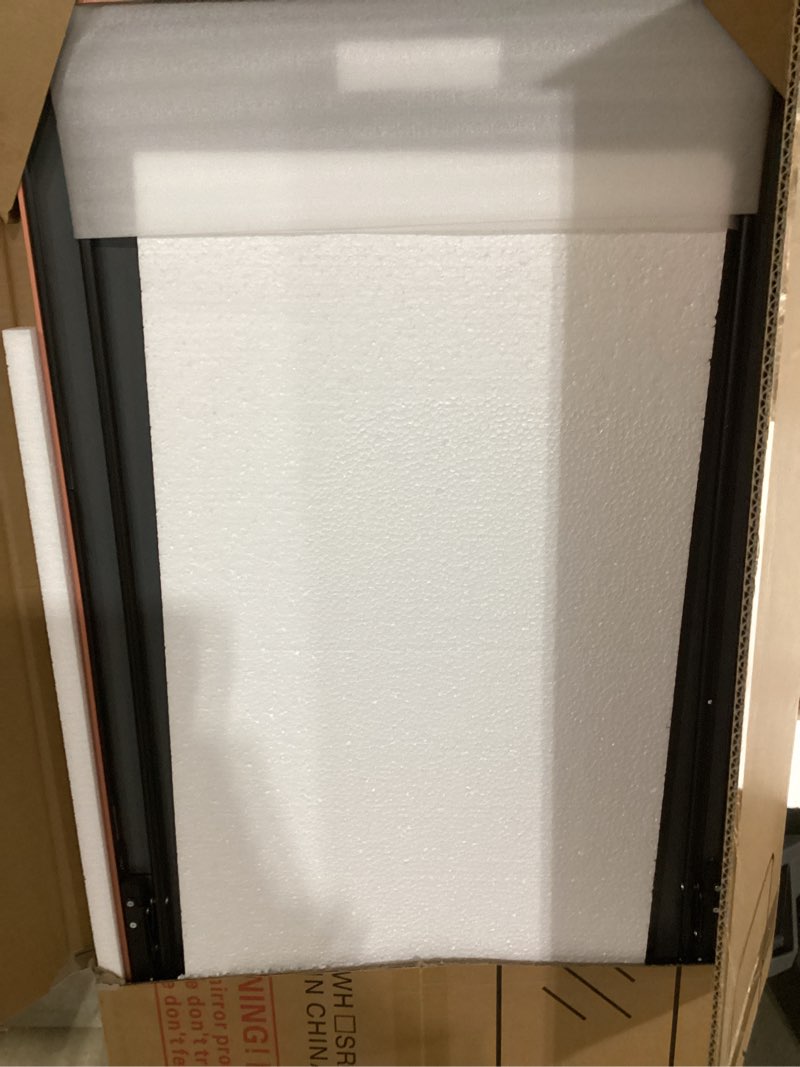 Condition photo showing Good Condition for 57x20 door hanging full length mirror, floor stand (height 5.7ft just body in1.3ft) wall mounted metal frame rectangle dressing mirrors for bedroom room 57 inch pink rose gold 57"l x 20"w