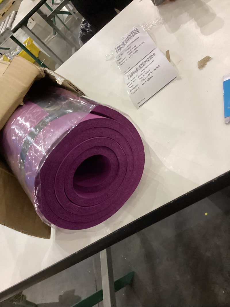 Condition photo showing New/Like New for CAP Barbell 1/2-Inch High Density Exercise Yoga Mat with Strap | Multiple Options Wine Yoga Mat