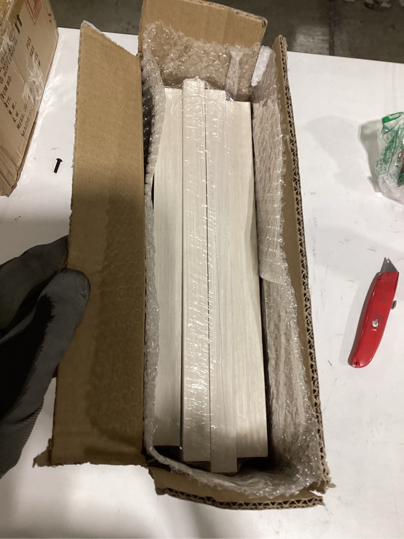 Condition photo showing Good Condition for kinlink 9x12 kids art frame 2 pack, solid wood artwork frames changeable, front opening hold 150 pictures, art frames for kids artwork, 8.5x11 with mat 9x12 without mat, picture frames white wood white wood 9x12