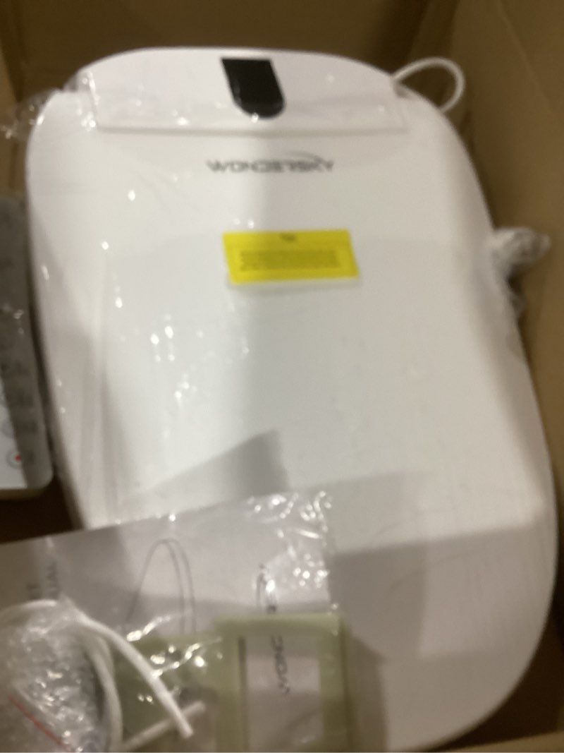 Condition photo showing Good Condition for WONDERSKY Elongated Bidet Toilet Seat, Smart Heated Toilet Seat with Warm Water and Dryer, Soft Close Bidet Seat with Adjustable Temperature, Stainless Steel Nozzle