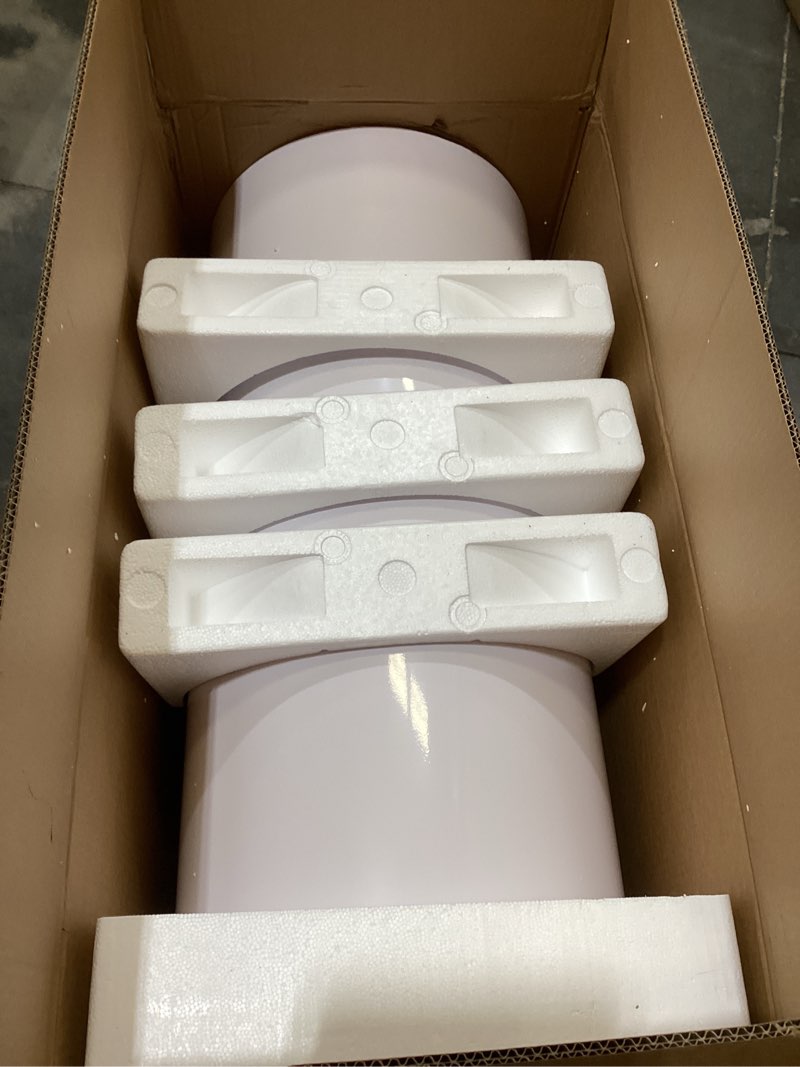 Condition photo showing Good Condition for haisiwlkj 3pcs cylinder pedestal stands for parties, white metal round cylinder plinths dessert table display pillars for birthday wedding bridal baby shower party decorations(large)