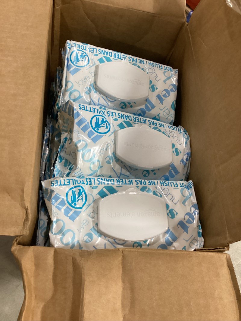 Condition photo showing New/Like New for amazon elements baby wipes, unscented, 810 count, flip-top packs
