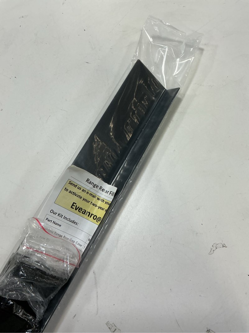Condition photo showing Good Condition for 30" Slide-in Range Rear Filler Kit W10113901A with 2pcs Silicone Stove Gap Covers, Cooktop Trim Kit Between Stove and Backsplash for Whirlpool & Most Brand, 316 Stainless Steel (Black)