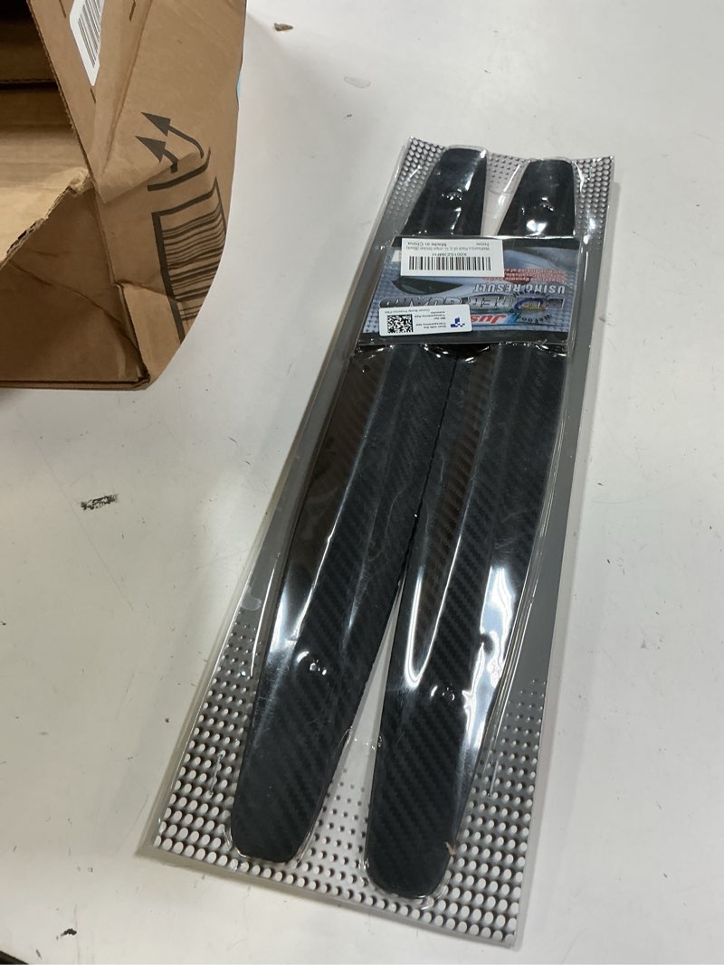 Condition photo showing Good Condition for pack of 2, universal rubber anticollision car corner bumper guard protector anti-scratch strips sticker (black)
