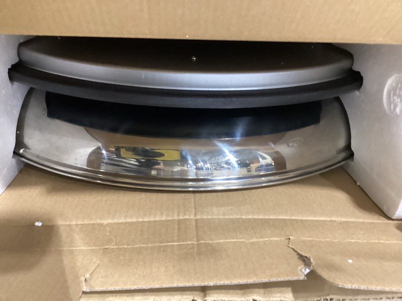 Condition photo showing Good Condition for 18.5” electric injera maker, mitad for ethiopian injera, pancake teff maker, electric griddle with lid, non-stick surface, easy to clean, adjustable mechanical knob control, even heating 18 inches