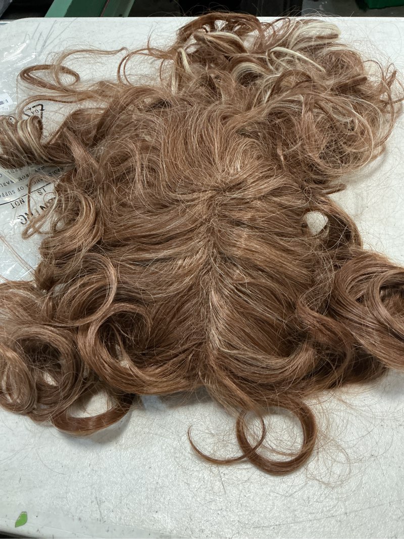 Condition photo showing As Is for yuehong women long vintage feathered blonde curly wig 70s80s disco wig | heat resistant synthetic fibers soft durable breathable costume hair