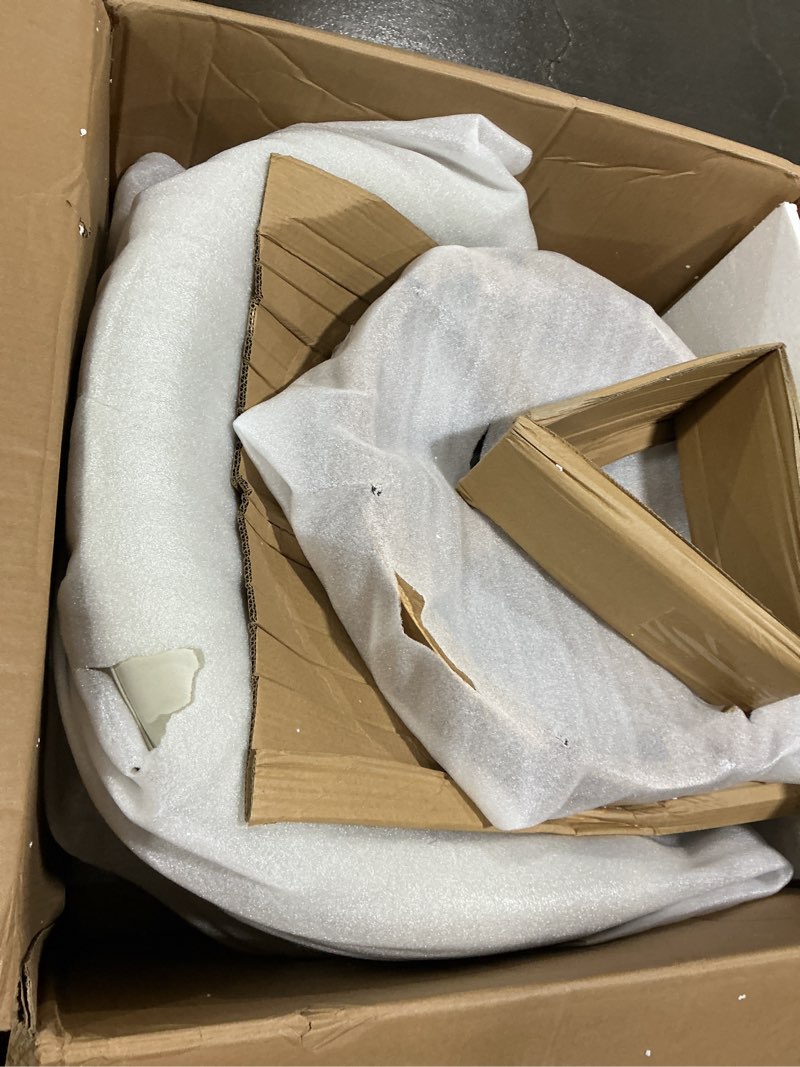 Condition photo showing Good Condition for Swivel Accent Chair Modern Round Barrel Armchair with Upholstered Faux Leather for Living Room Bedroom Waitingroom,1 Box,Cream Cream-faux Leather-1pcs