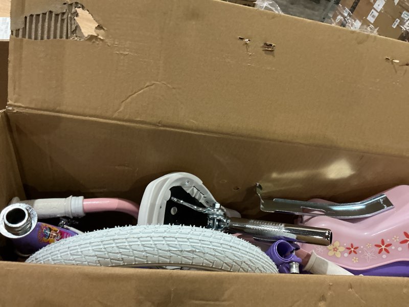 Condition photo showing Good Condition for joystar unicorn 16 inch kids bike for 4-6 years old princess girls bike with doll bike seat training wheels basket streamer children bicycle purple purple 16 inch with training wheels