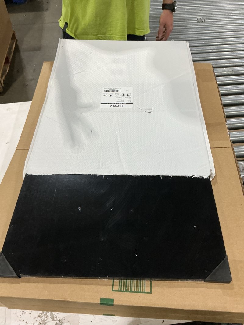 Condition photo showing New/Like New for abs plastic sheet 18" x 24" x 1/4" thick (6mm) black rigid moldable thermoplastic board for crafts, diy projects, home decor - textured & smooth surface, pack of 2 18" x 24", 1/4" thick 2