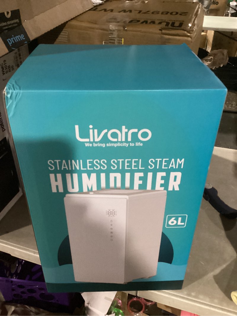 Condition photo showing New/Like New for 6L Stainless Steel Warm Mist Humidifier with Easy Clean and Warm Steam Function, Healthy Air Mist Humidifiers for Bedroom Living Room, with Sleep Mode and Auto-off Setting 6LWhite