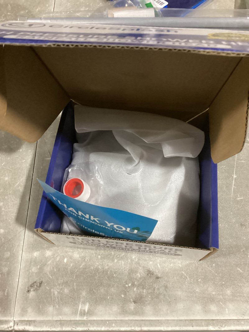 Condition photo showing New/Like New for High Pressure Shower Head - Anti-Clogging Silicone Nozzles - 2.5 GPM Removable Restrictor - Easy to Clean Adjustable Replacement - easy to install with Plumbers Tape - 6 inch - Brushed Nickel Finish Brushed Nickel 2.5GPM