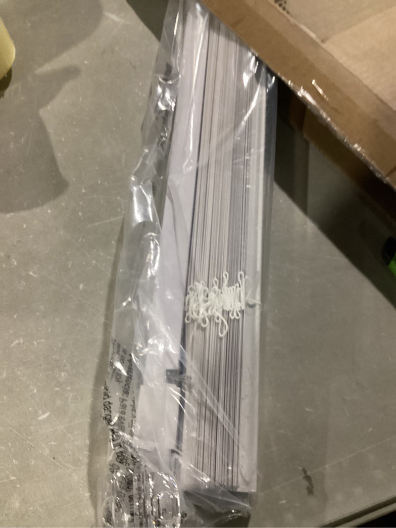 Condition photo showing Good Condition for LazBlinds No Tools No Drill Cordless 1" Vinyl Mini Blinds, 100% Privacy S-Curve Blinds for Indoor Windows, Room Darkening Horizontal Window Blinds and Shades for Home, 24" W x 48" H, White White 24" W x 48" H