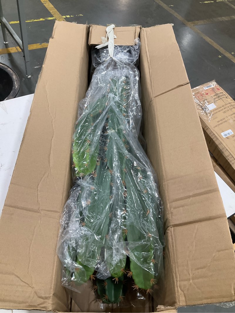 Condition photo showing Good Condition for uv-resistant artificial fake cactus plants 5ft – large faux cowboy cactus for indoor & outdoor home, office, or garden decor