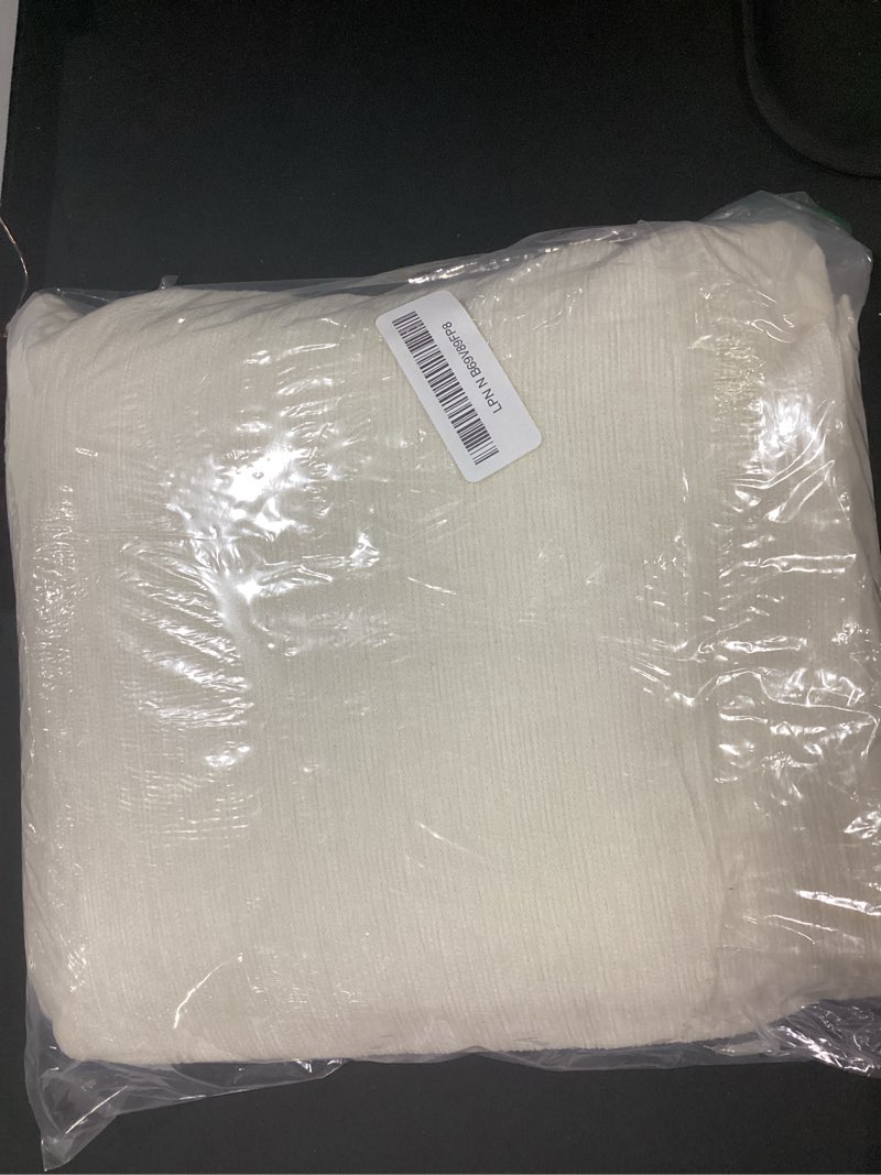Condition photo showing Good Condition for mysky home oversized chair cover, armchair couch cover for 1 cushion, washable recliner covers sofa protector with tassel, beige, 71"x91" 71" x 91" tassels edge-beige