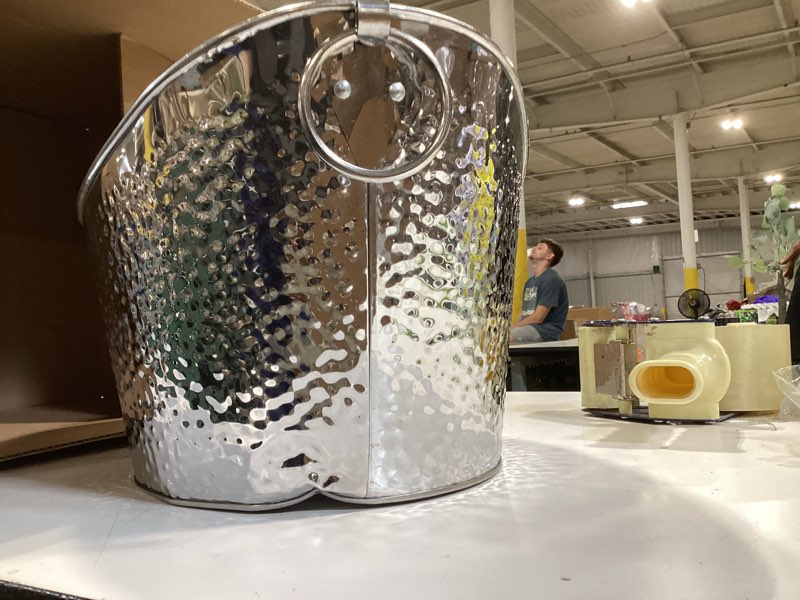 Condition photo showing As Is for stainless steel beverage tubs large ice bucket drink buckets for parties weddings 12l silver