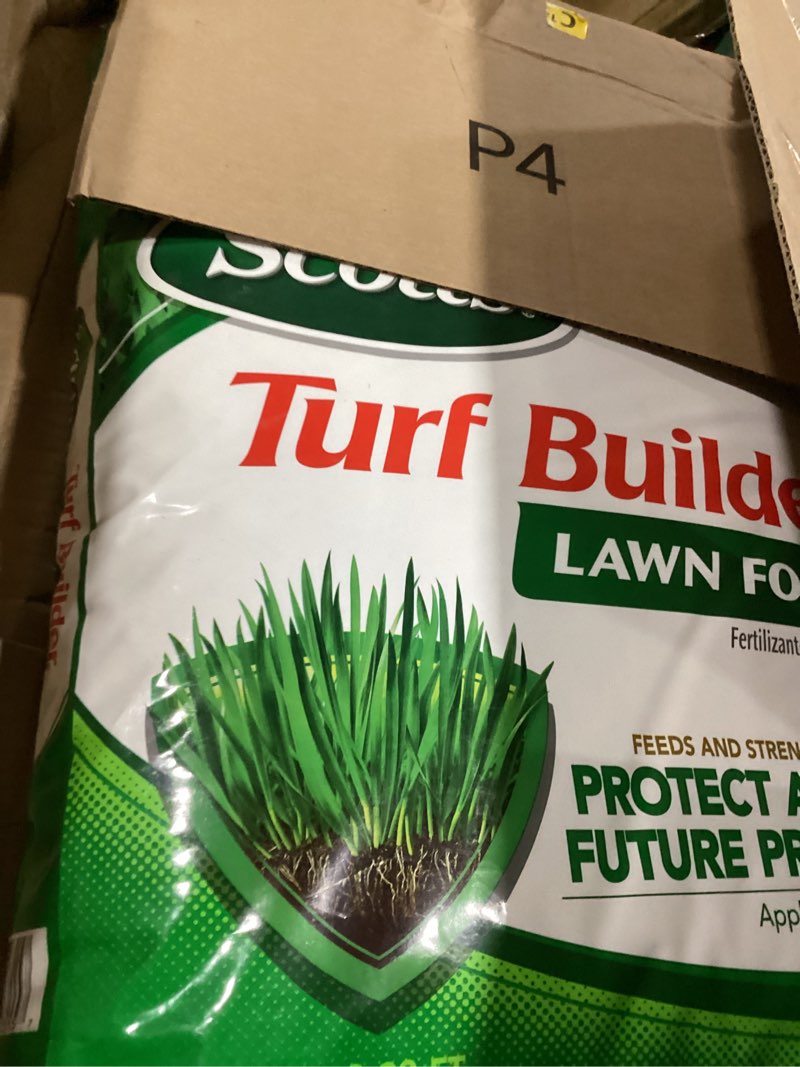 Condition photo showing Good Condition for scotts turf builder lawn food - fertilizer for grass, for all grass types, 15,000 sq. ft., 37.50 lb.