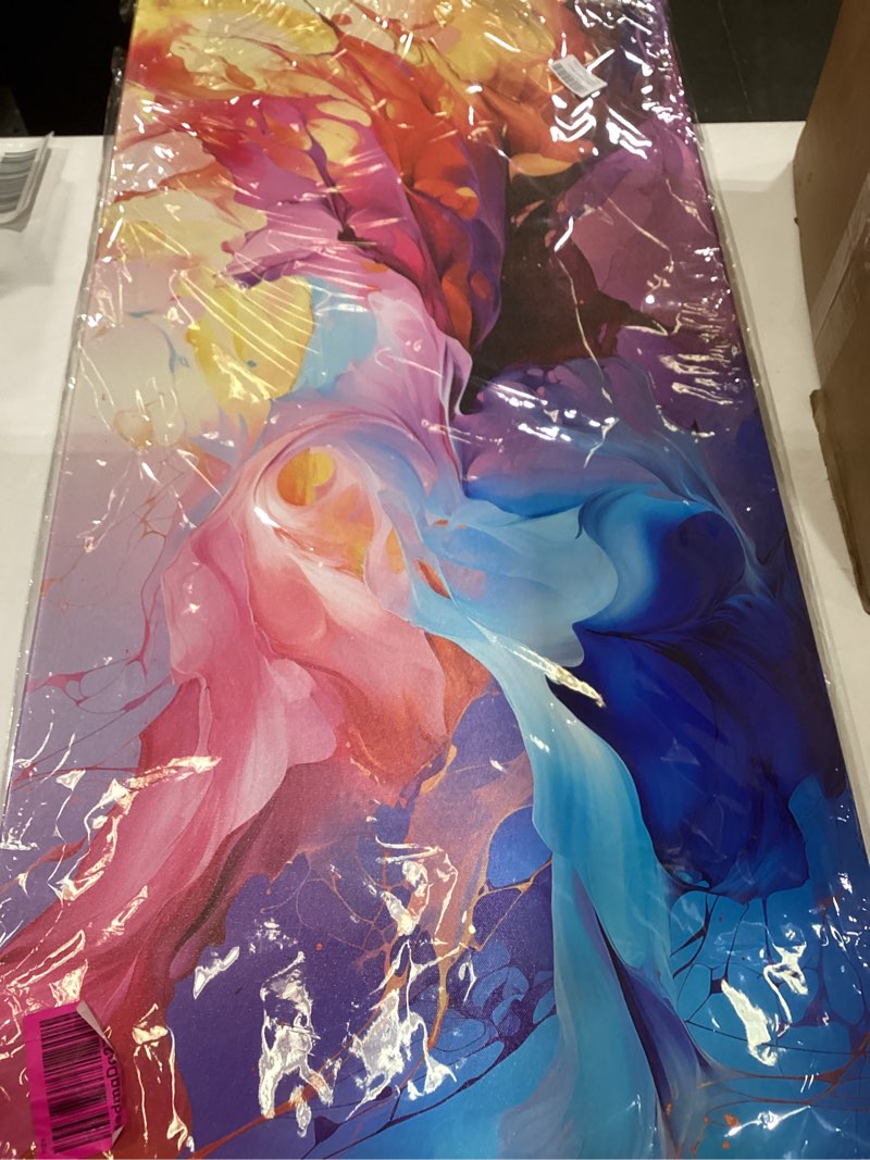 Condition photo showing Good Condition for gugika abstract wall art for living room, colorful canvas wall-art for bedroom, print paintings, size 20x40 inches abstract-16 40"l x 20"w