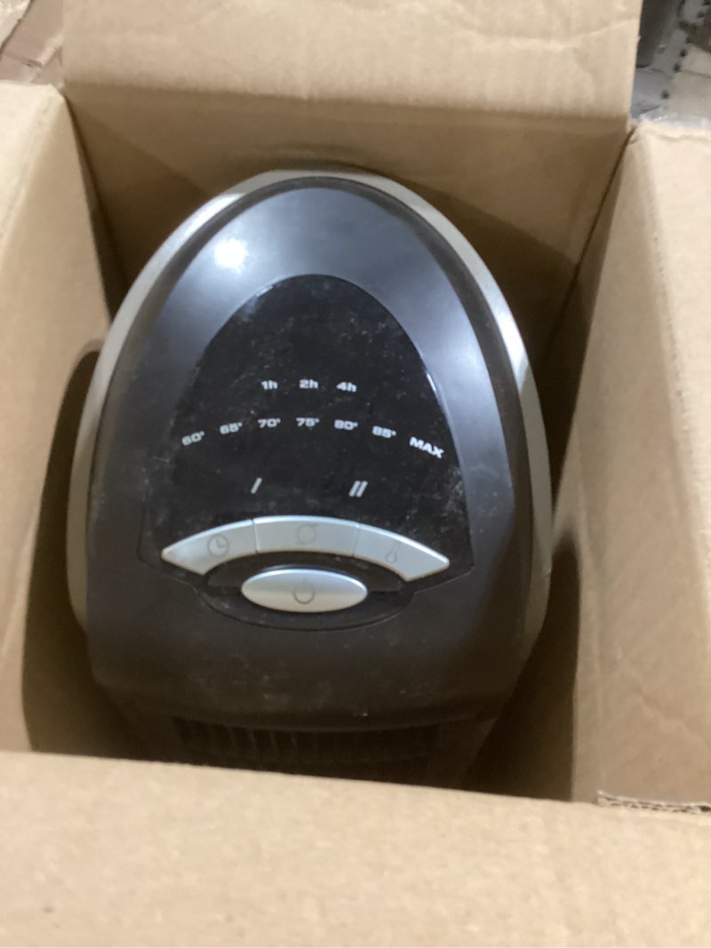 Condition photo showing Good Condition for Lasko - Portable Ceramic Tower Space Heater with Remote Control - Black/Silver