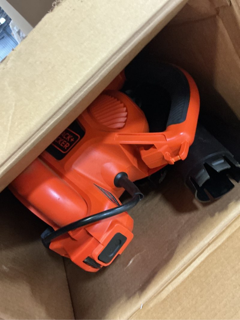 Condition photo showing As Is for black+decker leaf blower leaf vacuum and leaf mulcher 3-in-1, electric blowers for lawn care, 12 amp, 250 mph, 400 cfm (bv6000)