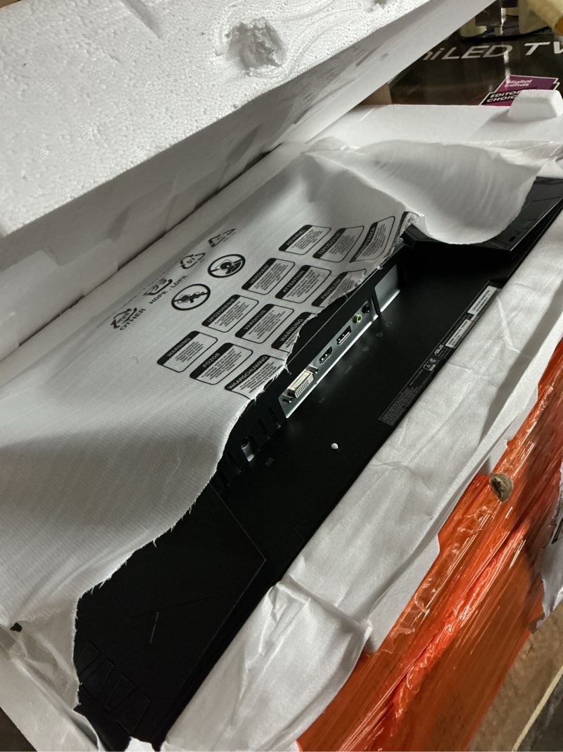 Condition photo showing As Is for ASUS TUF Gaming VG259QM 24.5” Monitor, 1080P Full HD (1920 x 1080), Fast IPS, 280Hz, G-SYNC Compatible, Extreme Low Motion Blur Sync,1ms, DisplayHDR 400, Eye Care, DisplayPort HDMI BLACK