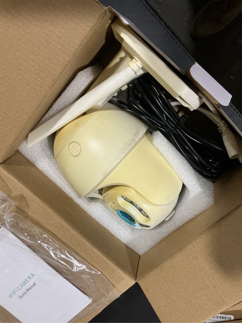 Condition photo showing As Is for Pan Tilt Outdoor Security Camera, 1080P Home WiFi IP Camera, Pan Tilt Dome Surveillance Cam, Two Way Audio Motion Detection Clear Night Vision Onvif Waterproof CCTV Camera Support Max 128G SD Model Pan Tilt - 1080P - 1 Pack