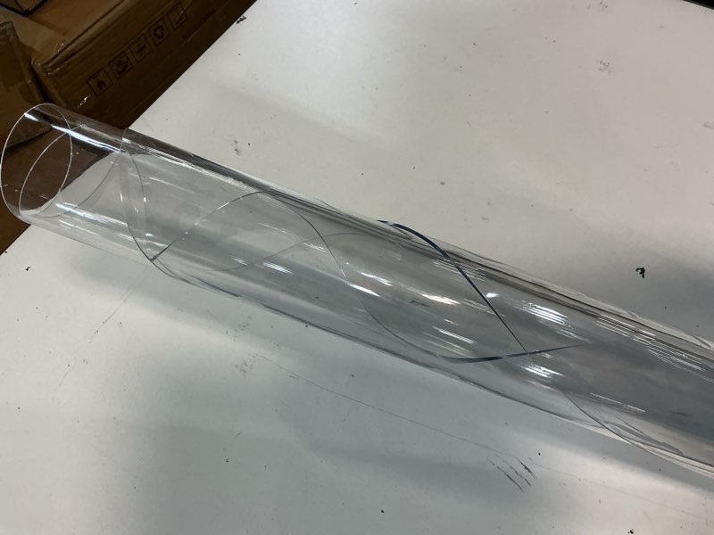 Condition photo showing Good Condition for warmstar round clear table protector, 40inch 2mm thick pvc tablecloth for dining & coffee table clear 40" x 40"