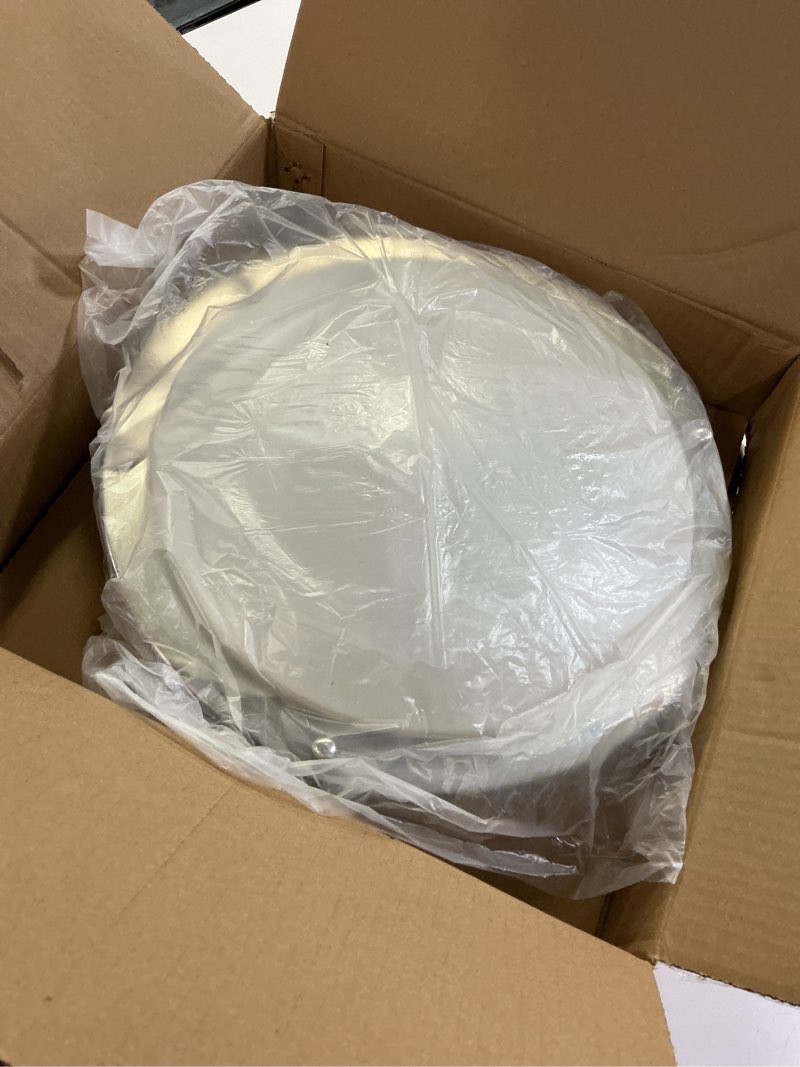 Condition photo showing Good Condition for 48W Dimmable LED Ceiling Light Fixture, Flush Mount Light Fixture for Kitchen, Bathroom, Bedroom, Garage, 5000 Lumens, 500W Equivalent, 13.2in, Daylight 5000K, Brushed Nickel Brush Nickel-Daylight 48W