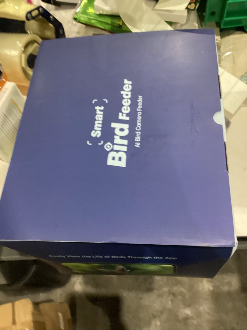 Condition photo showing New/Like New for Bird Feeder with Camera, AI Bird Identification, Full HD Live Video, Solar Powered, 2.4Ghz WiFi, Nstant Arrival Alerts - Best Gifts for Bi rd Lovers Dark Blue