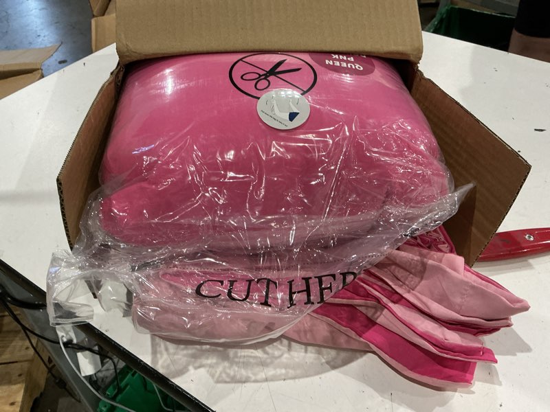 Condition photo showing Good Condition for hig light weight down alternative comforter set  queen  pink  reversible