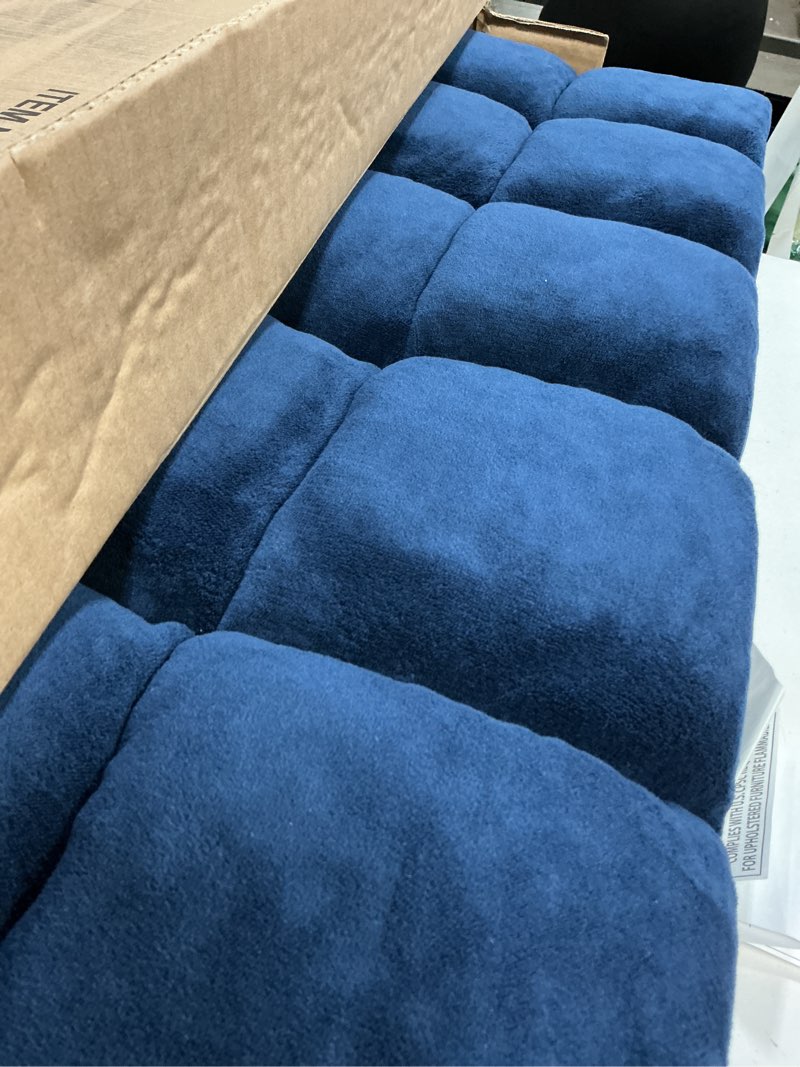 Condition photo showing Good Condition for (incomplete )invicta interior riess-ambiente.de elegant design sofa cosy velvet 220 cm aqua velvet spring core 3-seater sofa couch sofa set