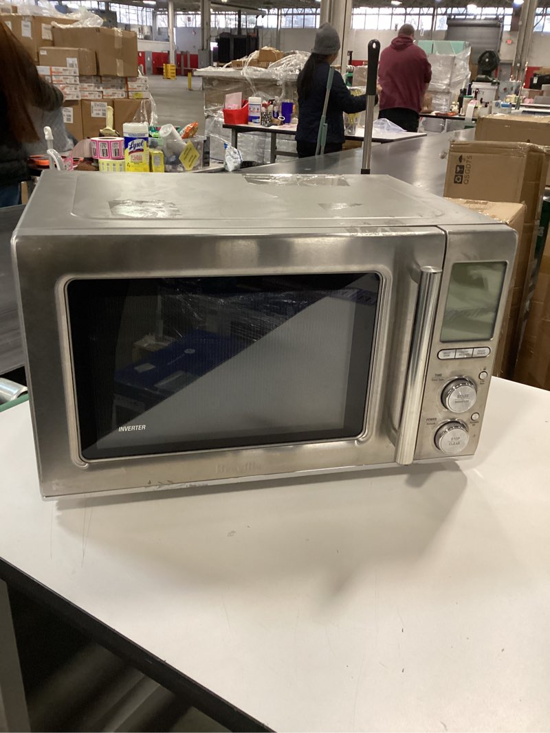 Condition photo showing As Is for Breville BMO850BSS Smooth Wave Countertop Microwave Oven, Brushed Stainless Steel