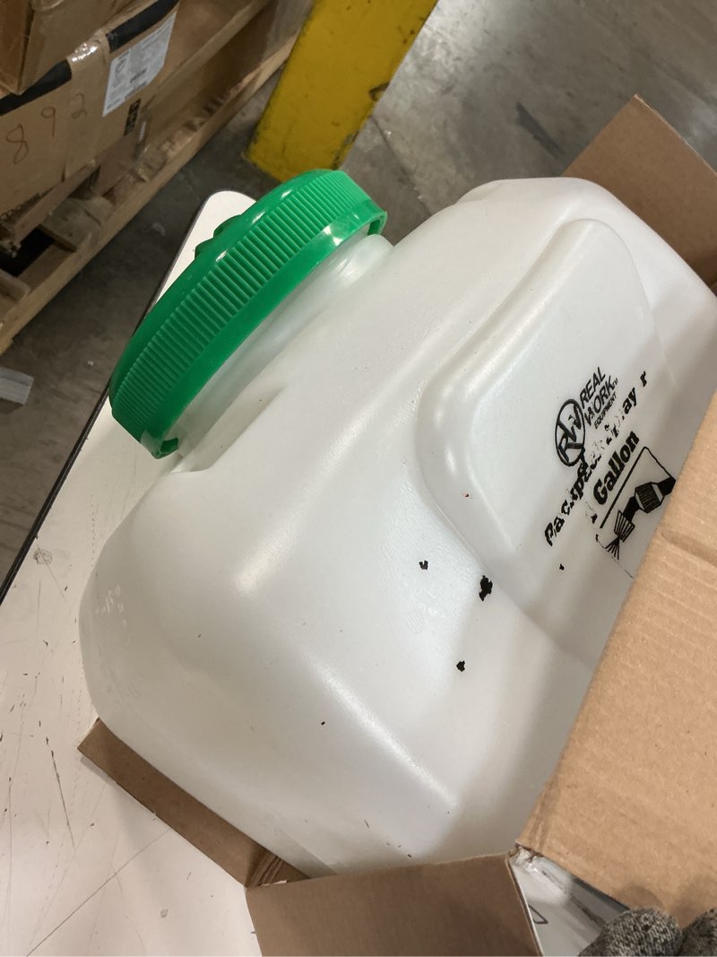 Condition photo showing As Is for chapin 60100 4 gallon backpack sprayer for lawn and garden, translucent