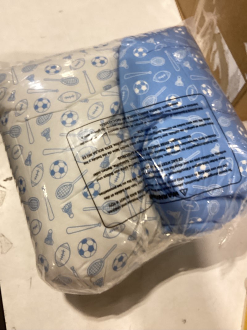 Condition photo showing Good Condition for KeaBabies 2-Pack Toddler Pillows 2 Year Old to 5-13x18 Soft Organic Cotton Kids Pillow for Sleeping, Travel, School, Daycare, Nap, Toddler Bed, Machine Washable, Without Pillowcase (Sports) Sports 2-Pack, Standard