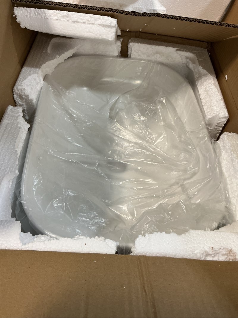 Condition photo showing Good Condition for Vessel Sink Bowl Above Counter, QISHKA 18.3" x 13" Ceramic Oval Modern Bathroom Sink White Vanity Sink Lavatory Art Basin White 18" x 13" Oval