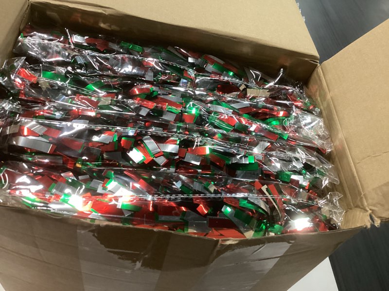 Condition photo showing Good Condition for retrowavy 4 pack 200 ft christmas garland decoration non-lit greenery holiday decor unlit fluffy twist artificial christmas tree garland for outdoor indoor xmas wedding party fireplace window(gold) dark gold 4