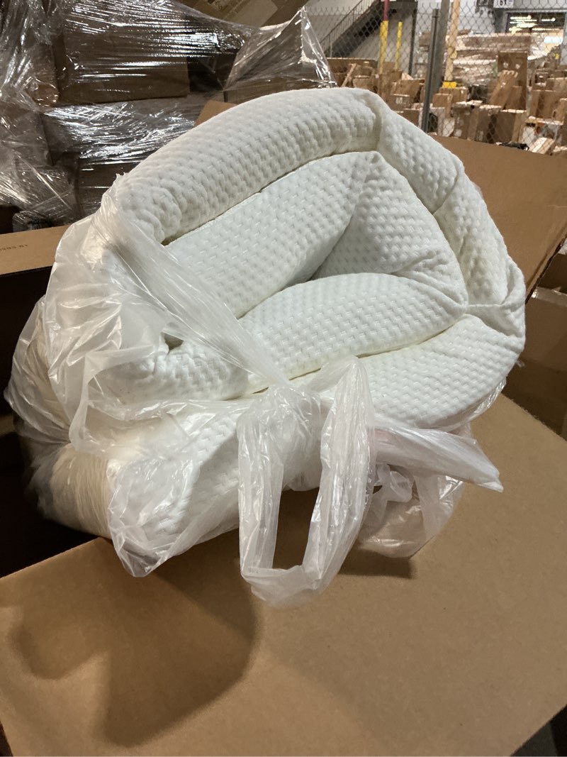 Condition photo showing As Is for PERLECARE 3 Inch Gel Memory Foam Mattress Topper for Pressure Relief, Premium Soft Cooling Sleep, Non-Slip Design with Removable & Washable Cover, CertiPUR-US Certified - Queen Queen 3 Inch