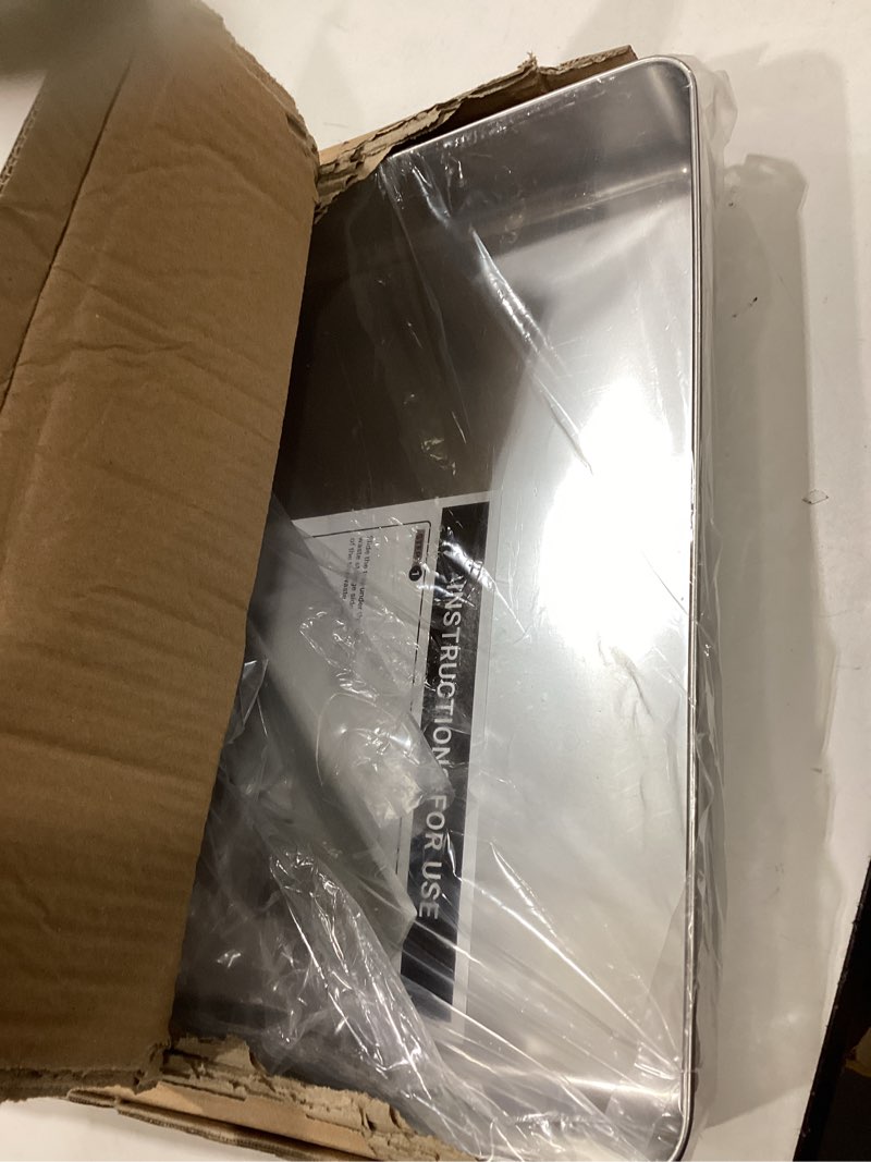 Condition photo showing Good Condition for reusable cat litter tray compatible with petsafe-scoopfree litter box, upgraded clip-on designed waste extender, stainless steel litter tray never stains, absorb odors & easier to clean