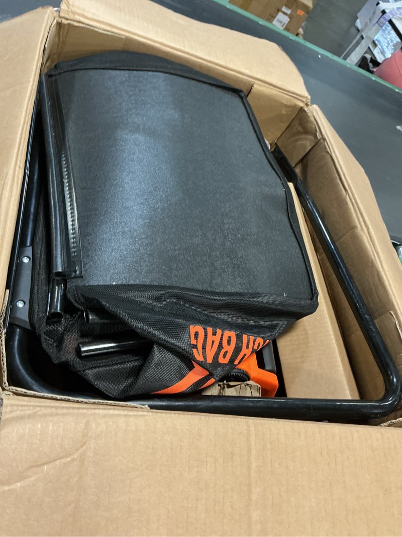 Condition photo showing New/Like New for vevor 2-in-1 electric dethatcher and scarifier, 13-inch 13 amp, corded lawn dethatcher with 13-gallon thatch collection bag, 5-position depth adjustment, walk behind machine for garden yard grass 13 inch