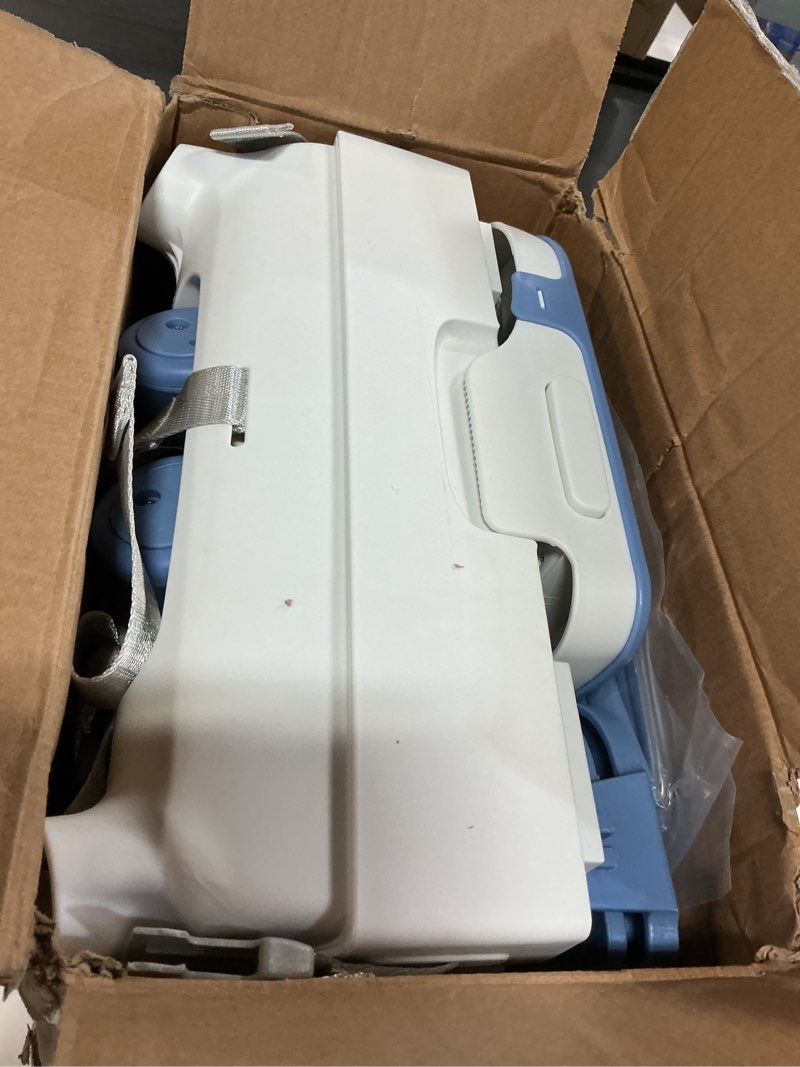 Condition photo showing Good Condition for obee odee 3-in-1 portable baby high chair for babies and toddlers, convertible easy clean infant foldable highchair with adjustable legs & dishwasher safe tray, bege , blue .