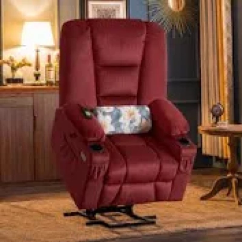 Incomplete/Large power lift recliner burguny 6160-7549WN-1