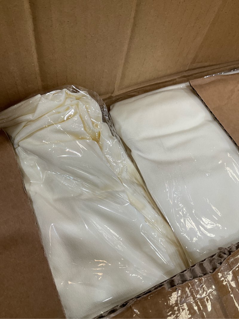 Condition photo showing New/Like New for Cocktail Table Covers-Spandex Round High Top Table Cloths 4 Pack 32x43 Inch-Cream Stretch Fitted Bar Tall Tablecloth for Pub Bistro Highboy Party Event Banquet Height Folding Satnding Tables Cream 32" x 43" | 4 Pack