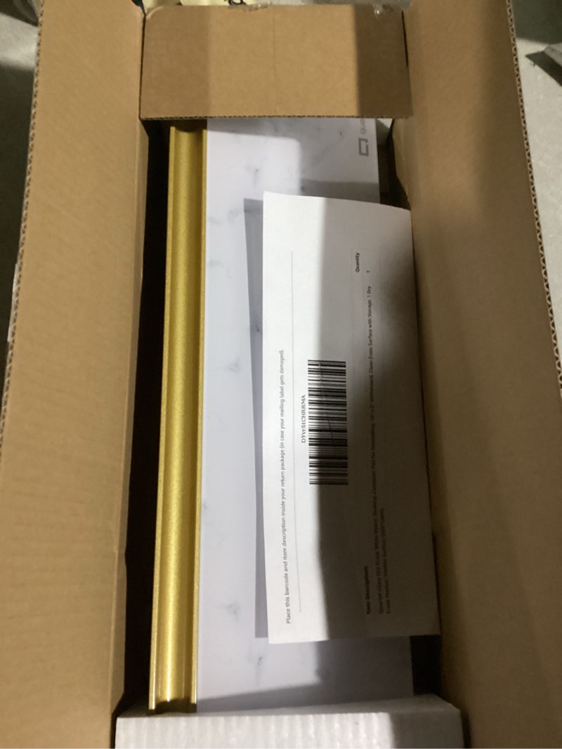 Condition photo showing Good Condition for Quartet Glass Dry Erase White Board, Desktop Computer Pad for Notetaking, 18" x 6" Whiteboard, Clean Erase Surface with Storage, 1 Dry Erase Marker, Marble Surface (GDP186M) Marble Pad