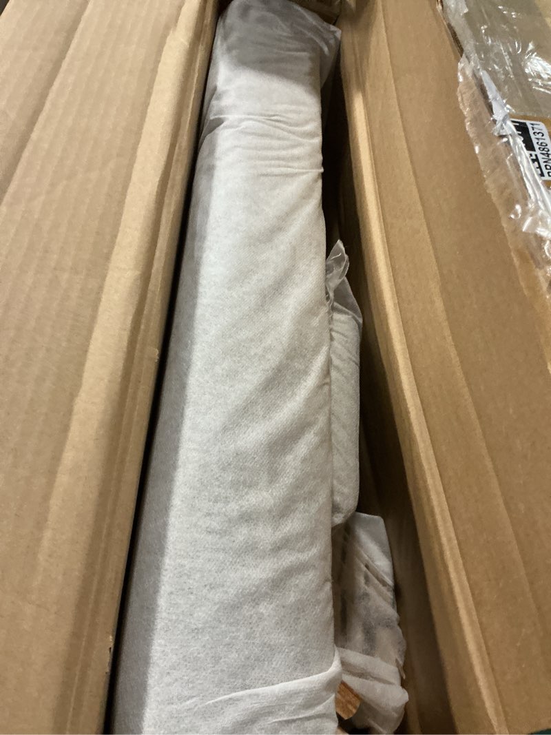 Condition photo showing Good Condition for mainstays hillside square tufted upholstered full bed, ivory fabric