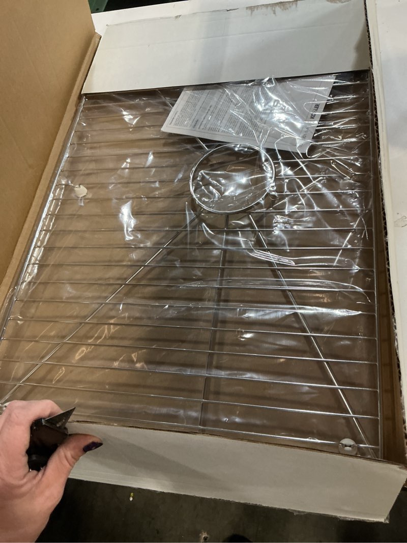 Condition photo showing New/Like New for kohler k-6466-st vault bottom basin rack, stainless steel