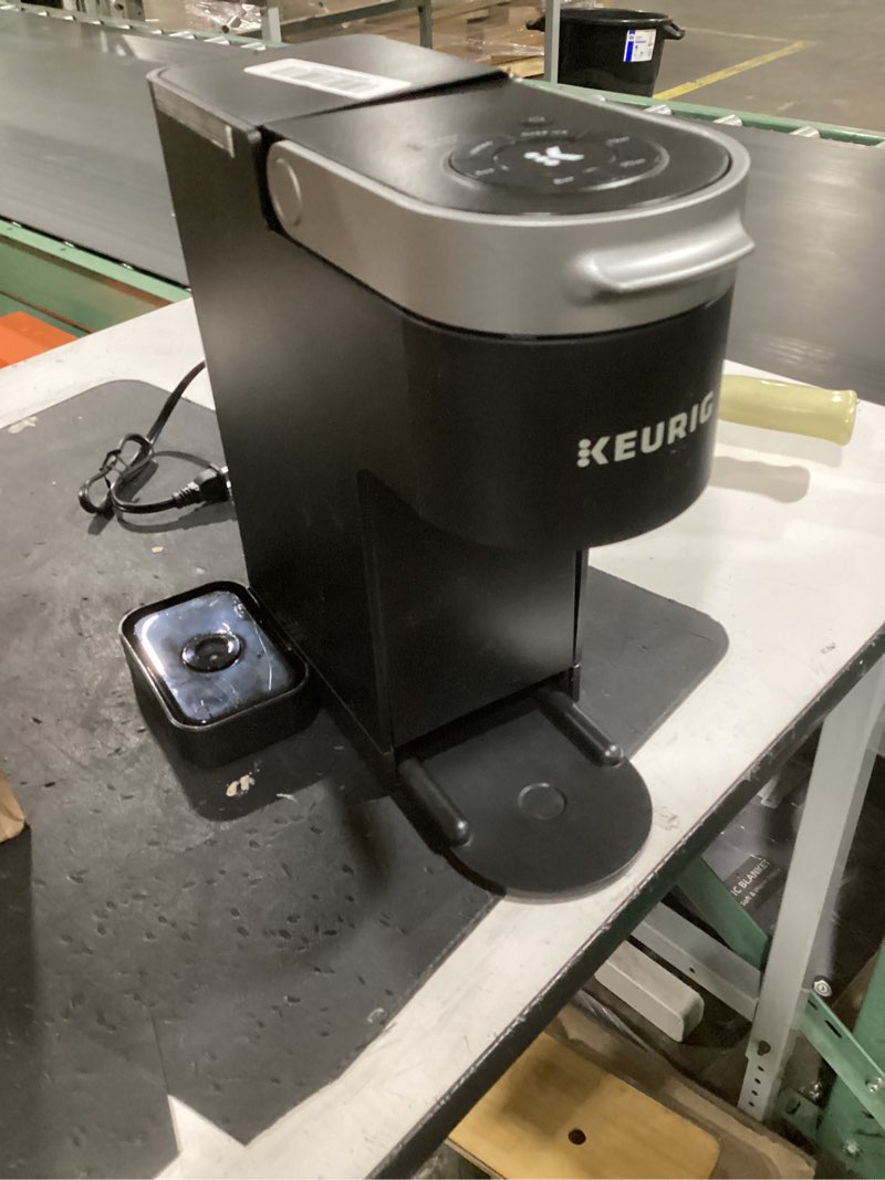 Condition photo showing As Is for (incomplete) keurig k-supreme single serve k-cup pod coffee maker, multistream technology, 4 brew sizes, 66oz dual-position removable reservoir, black black coffee maker