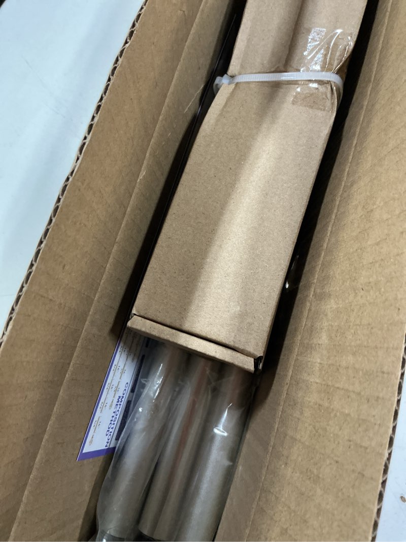 Condition photo showing New/Like New for silver decorative crystal curtain rods:66-120 inch heavy duty adjustable window curtains rods for bedroom living room,nickel modern girly acrylic drapery rods set with sheer bling foil finials 66-120" ( 1pack ) silver