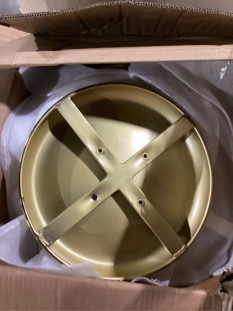 Condition photo showing Good Condition for Adjustable Bar Stools Set of 2, Backless Swivel Round Counter & Bar Height Chairs, Modern Gold Metal Frame Barstools for Kitchen Island, Dining Room, Home Bar, Gold